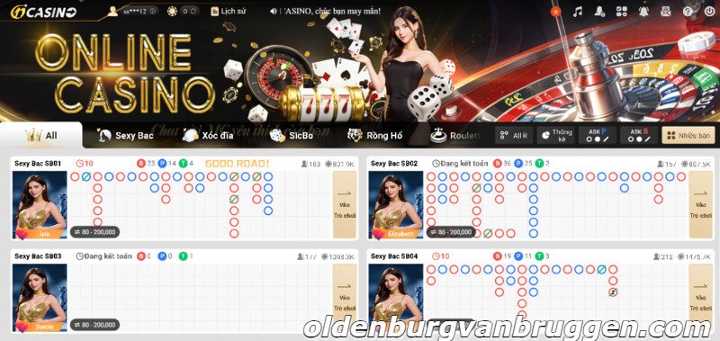 Giao diện tại sảnh On Casino đẹp mắt dễ thao tác